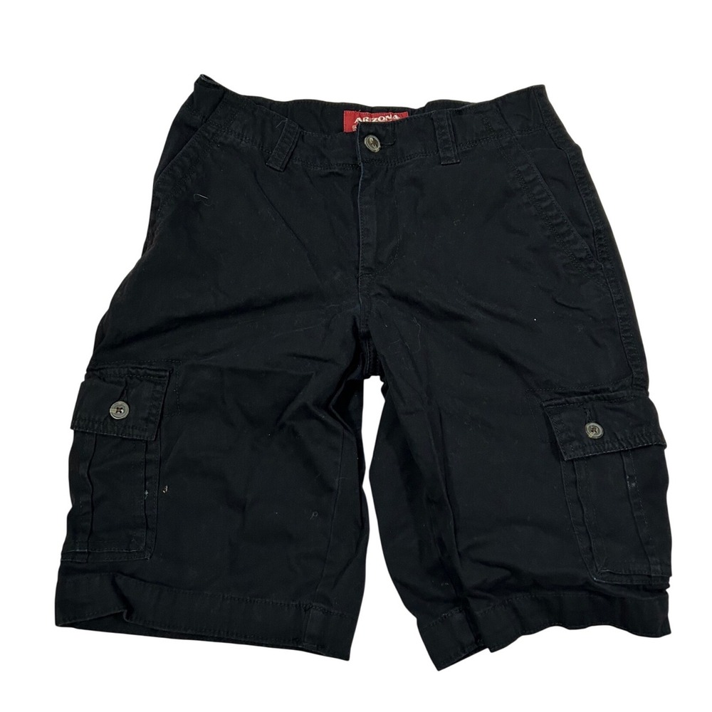 Y2K Skater Arizona Jeans Co Cargo Shorts Black Cotton‎ Blend Kids Size 16